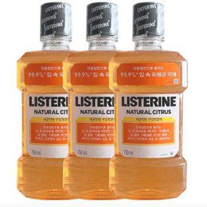 리스테린 750ml +200ml(내츄럴시트러스) 3묶음