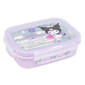 산리오 스텐 사각 밀폐 도시락 쿠로미 1P 점심 피크닉