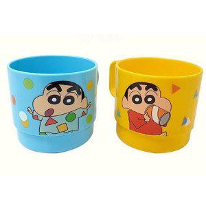 짱구 다용도 핸들컵 도형 200ml 2개 3P 양치컵 물컵