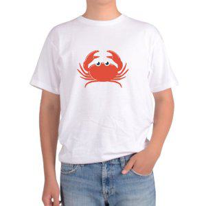 길단 아시아핏 반팔티 해양동물 게 섰거라 밥도둑 난 익으면 빨개져그림 다양한색상 전사이즈