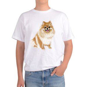 길단 아시아핏 반팔티 강아지 포메라니안 귀요미 이쁜이 친구행복그림 다양한색상 전사이즈