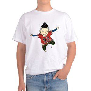 길단 아시아핏 반팔티 힙합 나는야 자유로운 영혼 빨간 군복바지그림 다양한색상 전사이즈