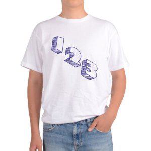 길단 아시아핏 반팔티 숫자 1 2 3 하나 둘 셋 일 이삼 원 투 쓰리그림 다양한색상 전사이즈