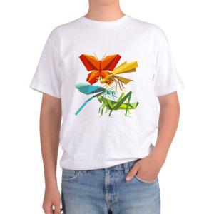 길단 아시아핏 반팔티 곤충 나비 잠자리 메뚜기 파브르 곤충도감그림 다양한색상 전사이즈