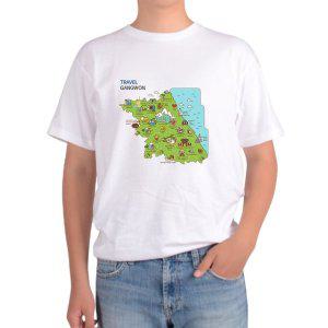 길단 아시아핏 반팔티 GANGWON TOUR MAP 강원도여행 설악산그림 다양한색상 전사이즈