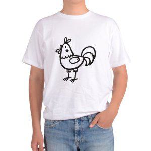 길단 아시아핏 반팔티 치킨 수탉 암탉 닭띠 십이지간 12지간 꼬끼오그림 다양한색상 전사이즈