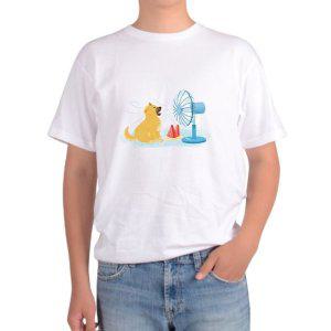 길단 아시아핏 반팔티 여름 강아지 피서 선풍기 수박 더위 피하는법그림 다양한색상 전사이즈