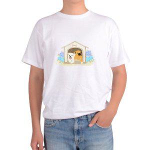 길단 아시아핏 반팔티 강아지 puppy dog 커플 집 화려한 봄날 친구그림 다양한색상 전사이즈