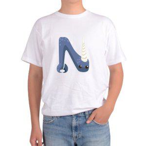 길단 아시아핏 반팔티 NARWHAL 일각고래 일각돌고래 긴이빨고래그림 다양한색상 전사이즈