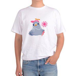 길단 아시아핏 반팔티 새 분홍모자 프로펠러 롤리팝 막대사탕 아기새그림 다양한색상 전사이즈