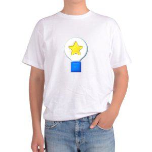 길단 아시아핏 반팔티 전구 디자인 별 스타 노란별 반짝반짝 파란색그림 다양한색상 전사이즈