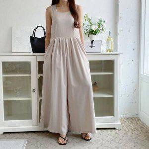 플리츠 데님 점프수트 롱니트 쉬폰 트위드 온나