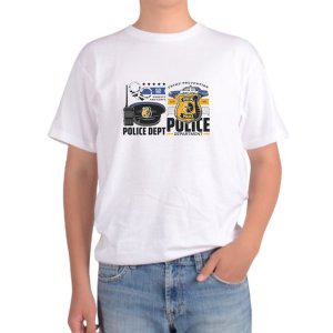 길단 아시아핏 반팔티 경찰모자 무전기 뱃지 순찰 방범 폴리스 안전그림 다양한색상 전사이즈