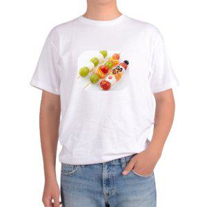 길단 아시아핏 반팔티 과일꼬치 막대과일 알록달록 달콤한 마시멜로그림 다양한색상 전사이즈