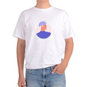 길단 아시아핏 반팔티 바가지머리 헤어스타일 투톤색 패션니스타그림 다양한색상 전사이즈