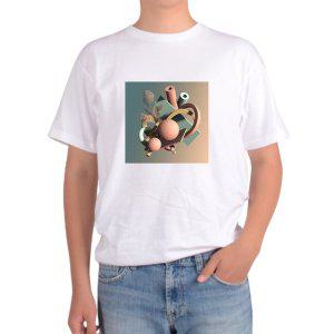 길단 아시아핏 반팔티 도형 기하학 원형 타원형 원기둥 원통 전시품그림 다양한색상 전사이즈