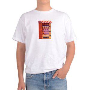 길단 아시아핏 반팔티 제과 자판기 신선한 빵과 과자를 자동화시대그림 다양한색상 전사이즈