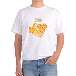 길단 아시아핏 반팔티 잉어빵 겨울 붕어빵 크림그림 다양한색상 전사이즈