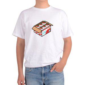 길단 아시아핏 반팔티 사과 박스 과일선물 포장그림 다양한색상 전사이즈