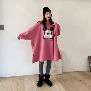 여성 휴양지 원피스 하객 미키 롱니트 기렛토