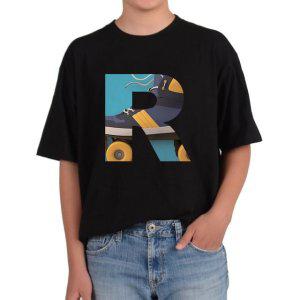 길단 반팔 USA핏 알파벳 R 롤러스케이트 고고 롤러장그림 다양한색상 전사이즈