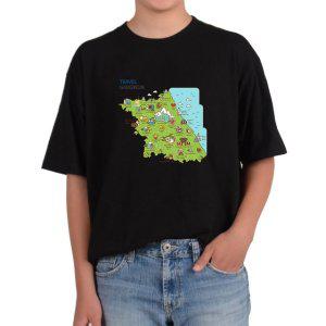 길단 반팔 USA핏 GANGWON TOUR MAP 강원도여행 설악산그림 다양한색상 전사이즈