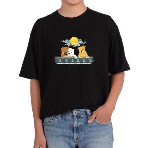 길단 반팔 USA핏 달빛 강아지 친구 커플 달빛아래사랑 귀요미그림 다양한색상 전사이즈