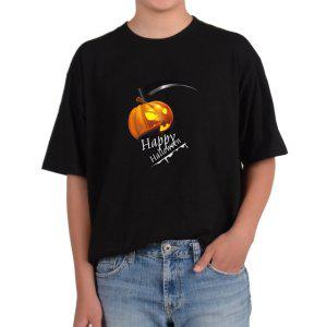 길단 반팔 USA핏 해피 할로윈데이 축제 기념일 공포 호박가면그림 다양한색상 전사이즈