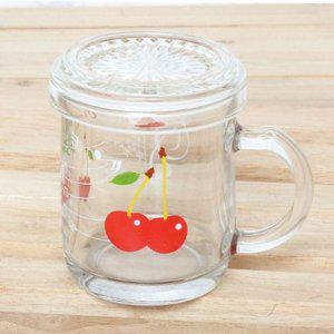 머그컵 체리 디자인 뚜껑컵 커피컵 음료컵 보온컵