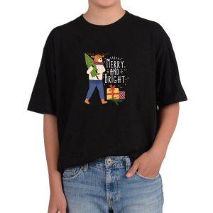 길단 반팔 USA핏 크리스마스 준비 루돌프 선물상자 파티 선물그림 다양한색상 전사이즈