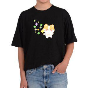 길단 반팔 USA핏 귀여운 강아지 별사탕 반짝반짝 별사탕막대그림 다양한색상 전사이즈