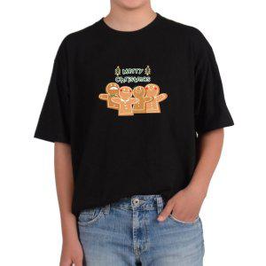 길단 반팔 USA핏 메리크리스마스 비스켓 과자그림 다양한색상 전사이즈