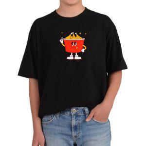 길단 반팔 USA핏 프라이드 치킨 닭다리만 먹어요 고소한 튀김그림 다양한색상 전사이즈