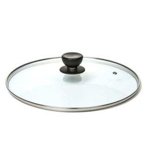 유리 뚜껑 후라이팬 궁중팬 블랙 손잡이 주방용 다용도 튼튼한 34cm