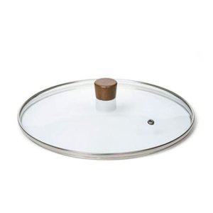 유리 후라이팬 뚜껑 다용도 주방용품 34cm 우드 손잡이 궁중팬