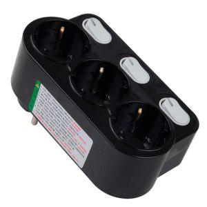 멀티탭 전원 스위치 블랙 개별 조정 가능한 3구 콘센트 전자기기 사용 편리함