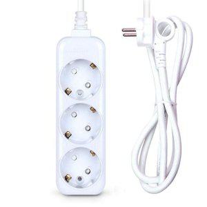 멀티코드 접지형 멀티탭 3구 전원연장선 10M 일반 가정용 전기소켓