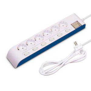 고급 멀티탭 안전 전원 스위치 6구 선굵은 하이탭 5M 멀티코드 콘센트