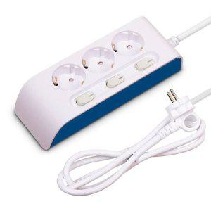 안전한 멀티탭 전원 스위치 3구 5M 고전압 전기선 멀티코드 콘센트