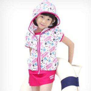 미키마우스 세트 수영복 후드 스커트 여아 4피