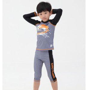 남아 스트라이프 세트 래쉬가드 키즈 수영복 돌