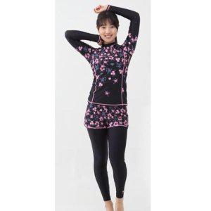 워터 주니어 래쉬가드 수영복 플라워 레깅스 2