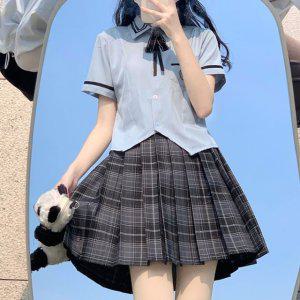 학사복 체크 졸업가운 옛날교복 세라복 교복대여