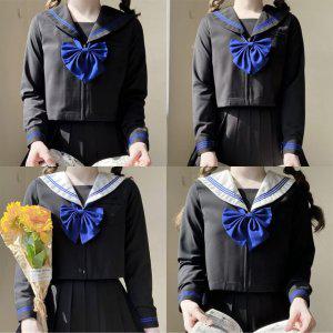 블랙 코스프레 마린 프레피룩 긴팔 세라교복 블