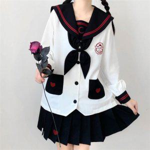 코스프레의상 여자교복 세라교복 세일러복 긴팔