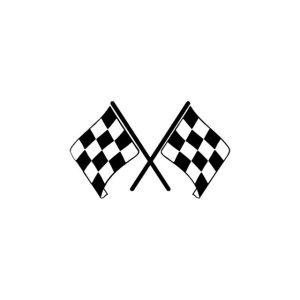 자동차포인트 0188 체크깃발 튜닝스티커(M)