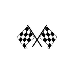 자동차포인트 0188 체크깃발 튜닝스티커(XL)