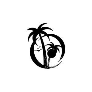 자동차포인트 0123 야자수 튜닝스티커(XL)