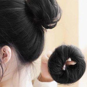 올림머리 가발 똥머리 곱창밴드가발 (생머리 블랙) DP71523