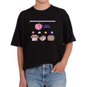 비캔버스BECANVAS 32수2합 피그먼트반팔티 복숭아 과일과게 농산물시장 천도복숭아 모든색상사이즈